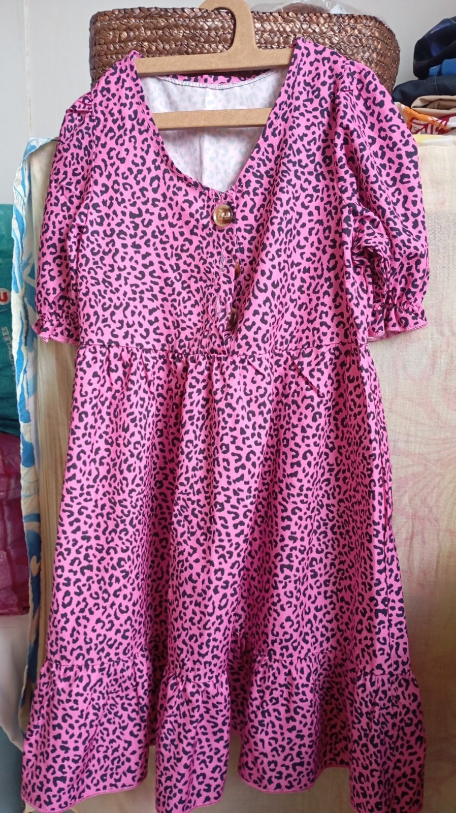 Robe léopard rose fuchsia photo 1