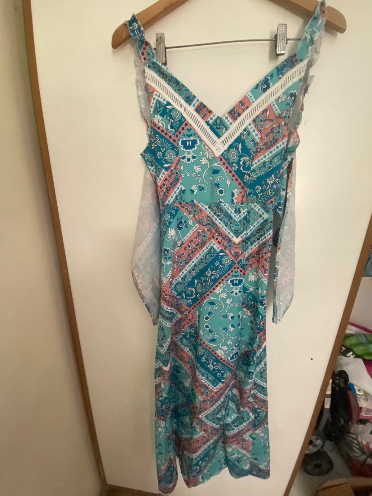 Robe longue bohème aux motifs colorés photo 1