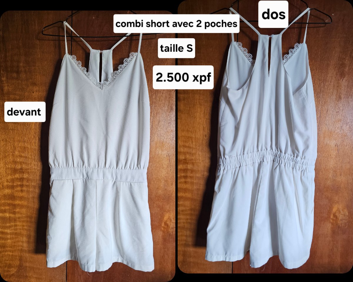combi short blanc photo 3