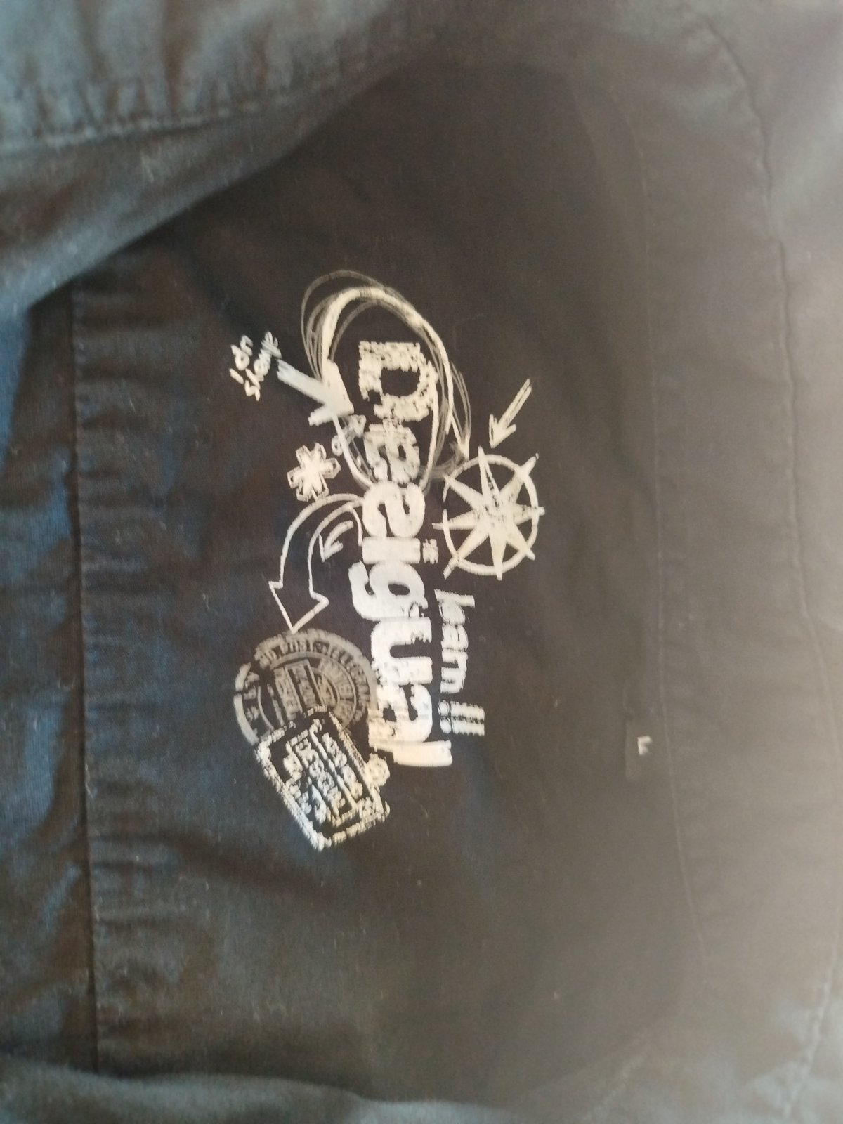 Chemise Desigual noire à motifs graphiques photo 2