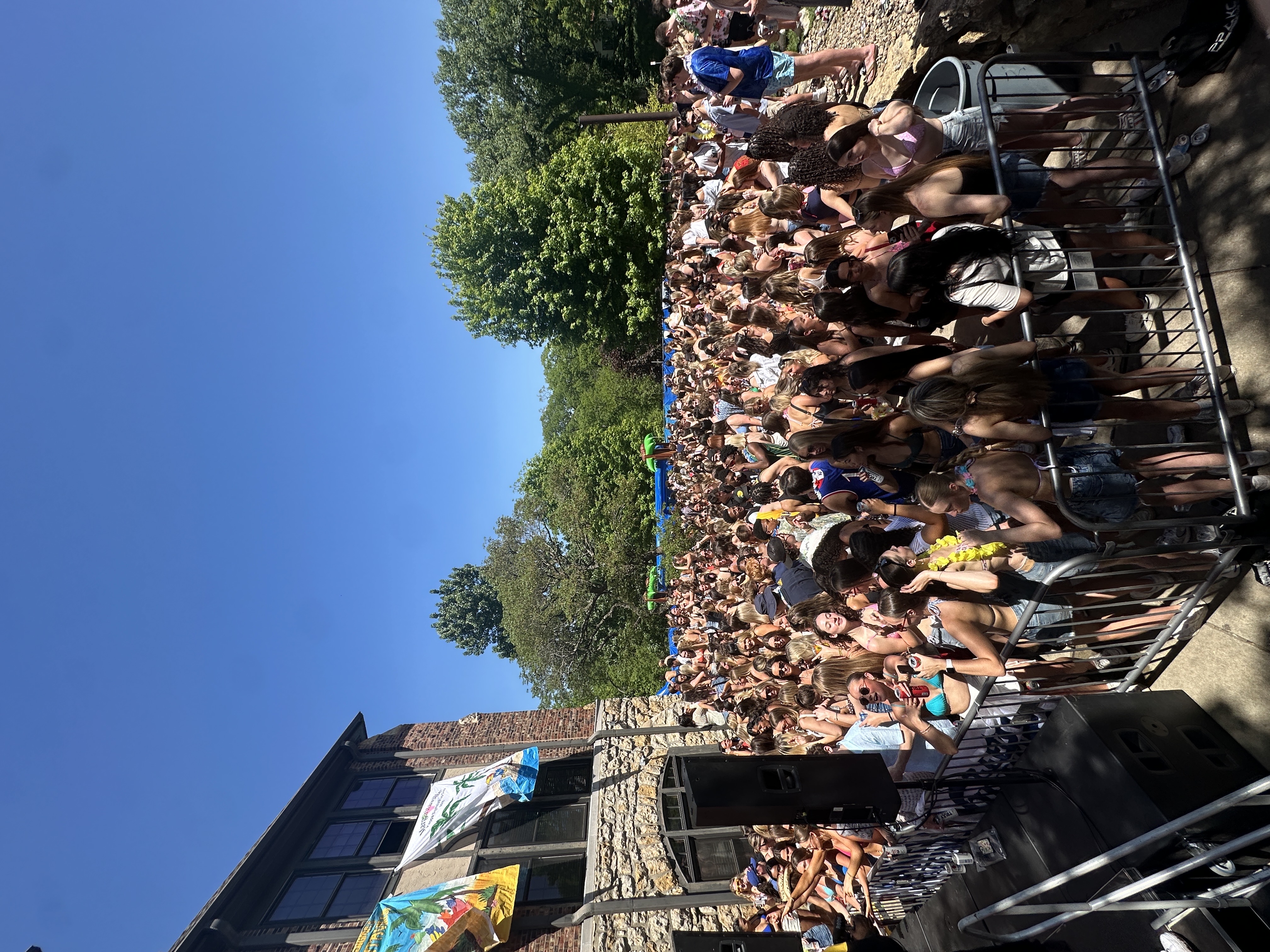 Students at a campus event