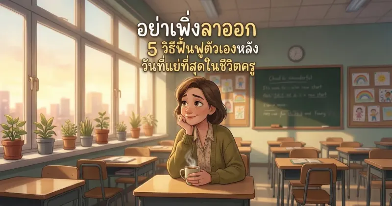 อย่าเพิ่งลาออก: 5 วิธีฟื้นฟูตัวเองหลังวันที่แย่ที่สุดในชีวิตครู
