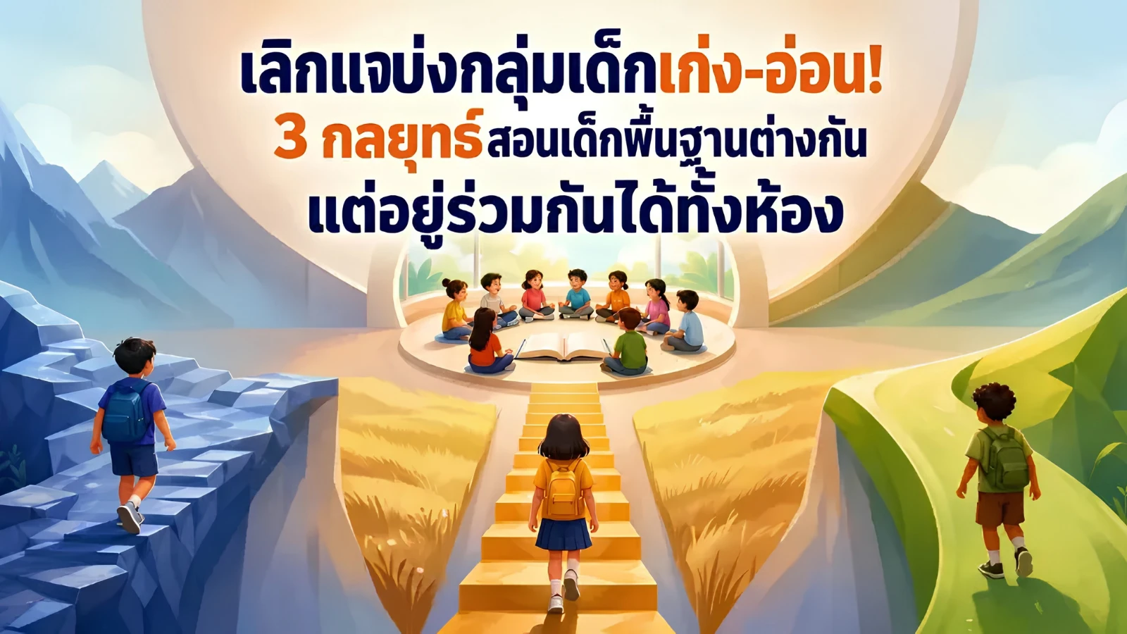 เลิกแบ่งกลุ่มเด็กเก่ง-อ่อน! 3 กลยุทธ์สอนเด็กพื้นฐานต่างกัน แต่อยู่ร่วมกันได้ทั้งห้อง