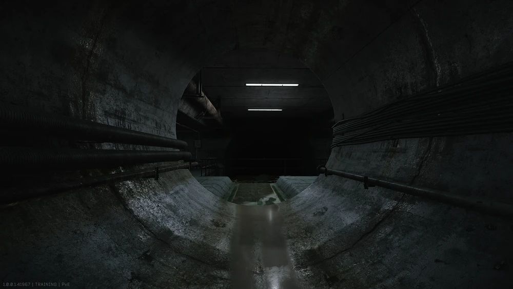 The escape path at the end of the sewers