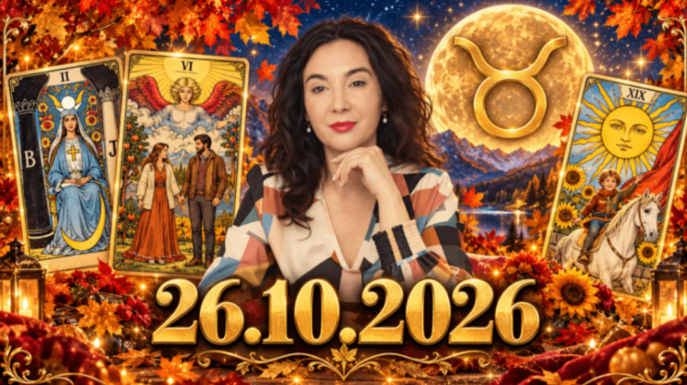 LUNI, 26 OCTOMBRIE 🌕♉ LUNĂ PLINĂ ÎN TAUR ȘI PLĂȚI KARMICE! 🔮✨ TAROT HOROSCOP