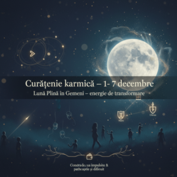 1-7 DECEMBRIE 💫 VEȘTI INCREDIBILE! CURĂȚENIE KARMICĂ - LUNA PLINA ♊️ TAROT HOROSCOP PE ZODII 