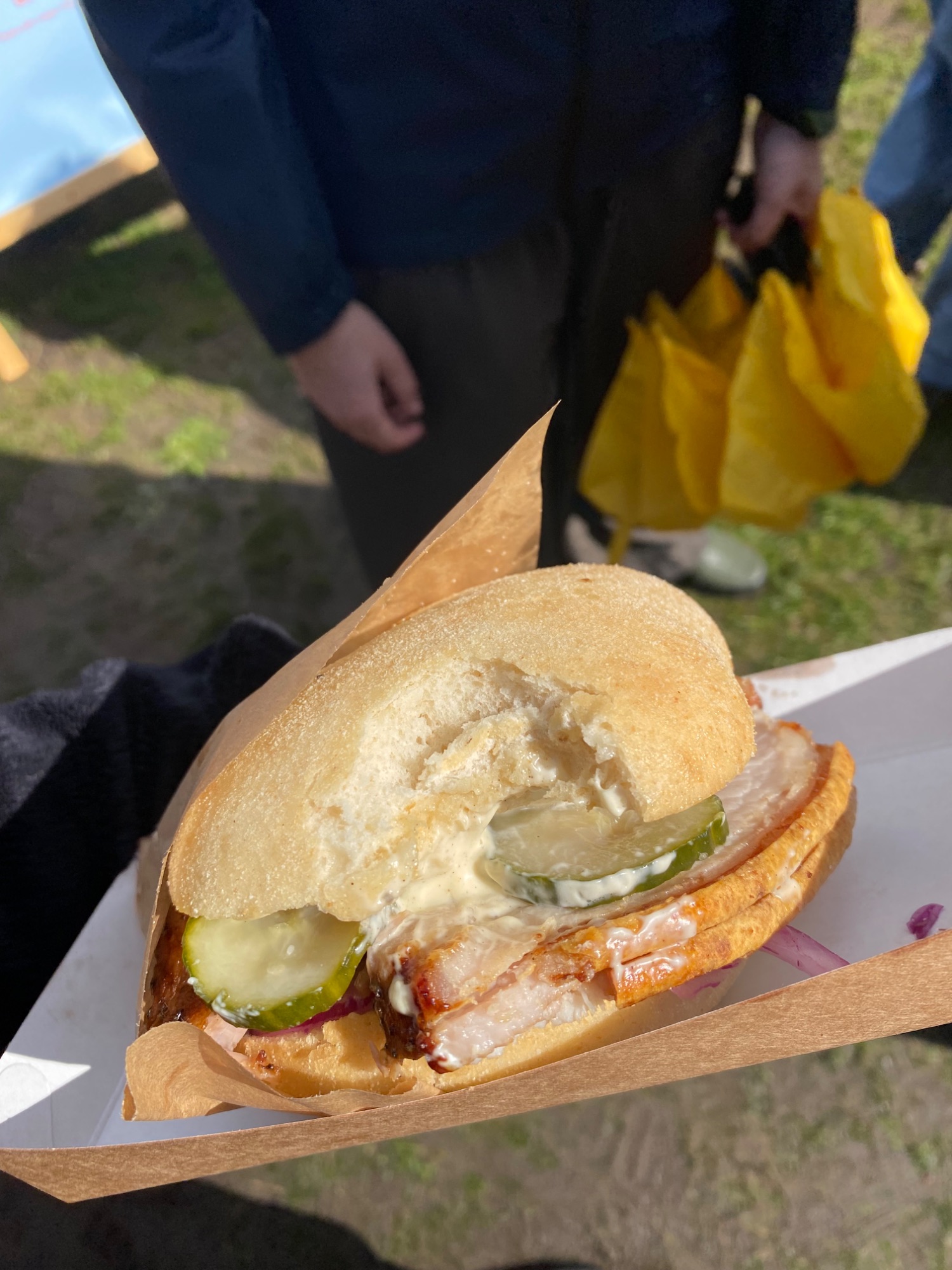 Flæske burger hos Brødrenes Original - Borggade
