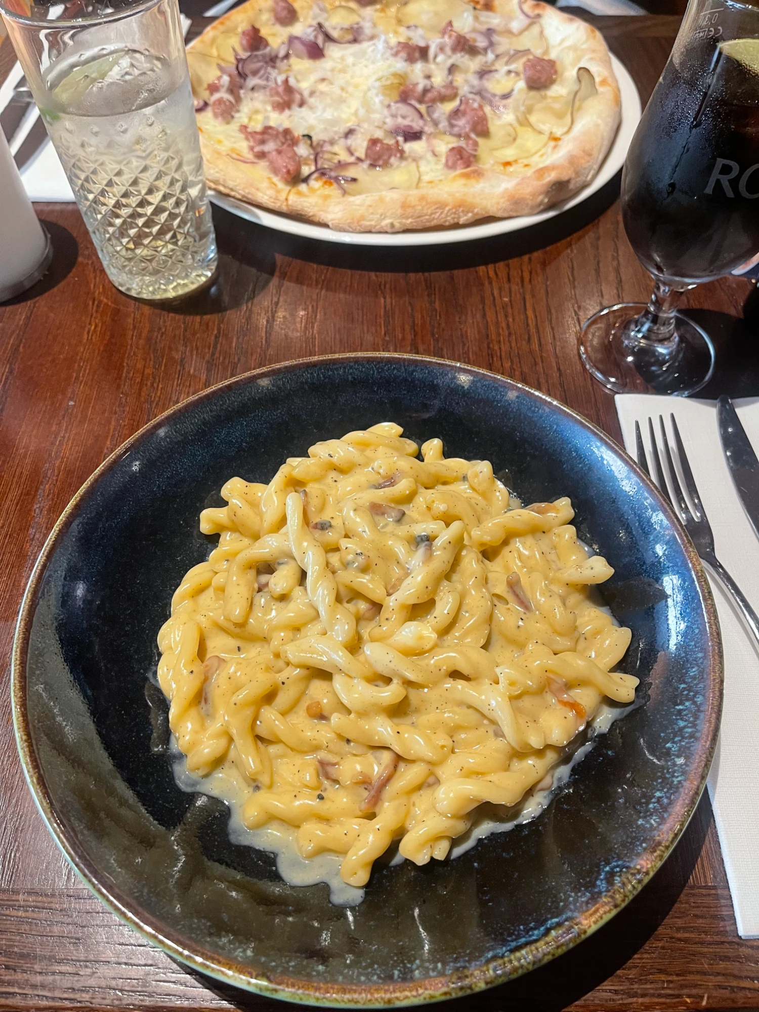 Casarecce Carbonara hos Grappa
