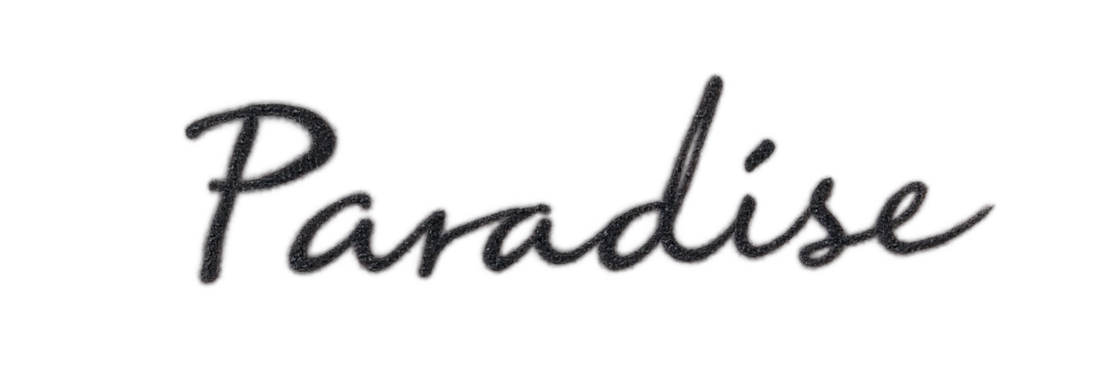 Tattoo-only artwork for Paradise outer-hand script