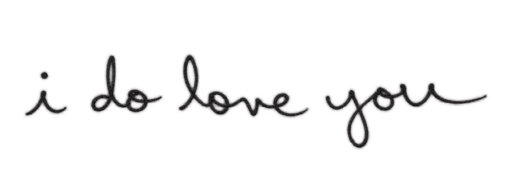 Tattoo-only artwork for I do love you collarbone script
