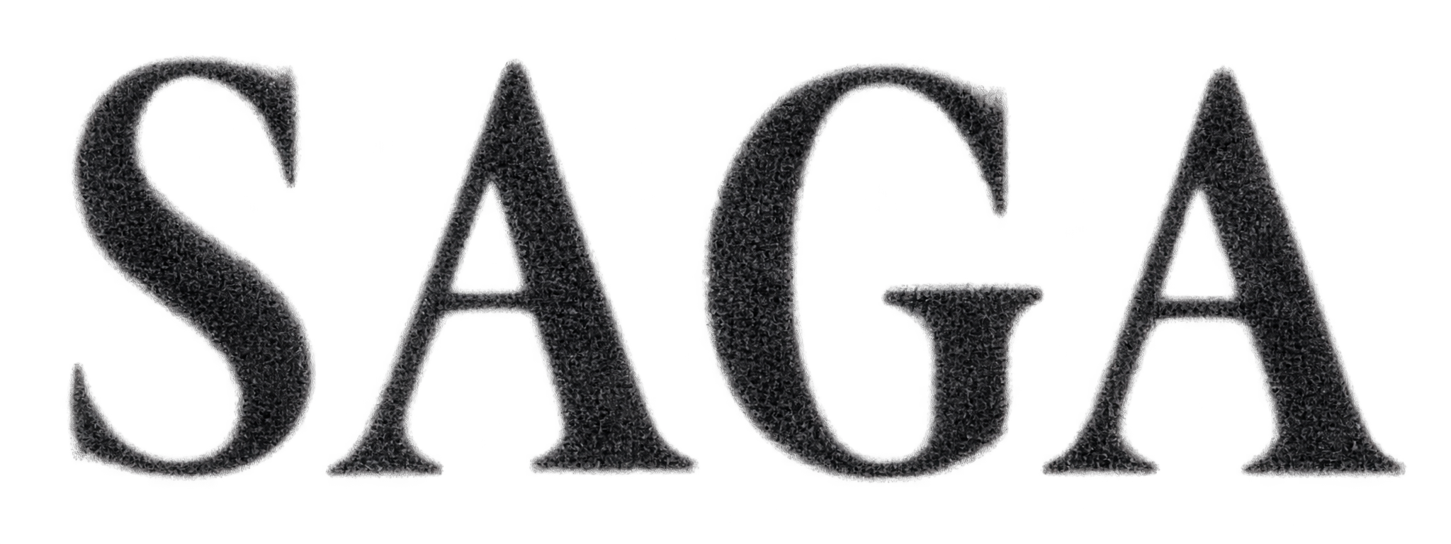 Tattoo-only artwork for SAGA serif hand lettering