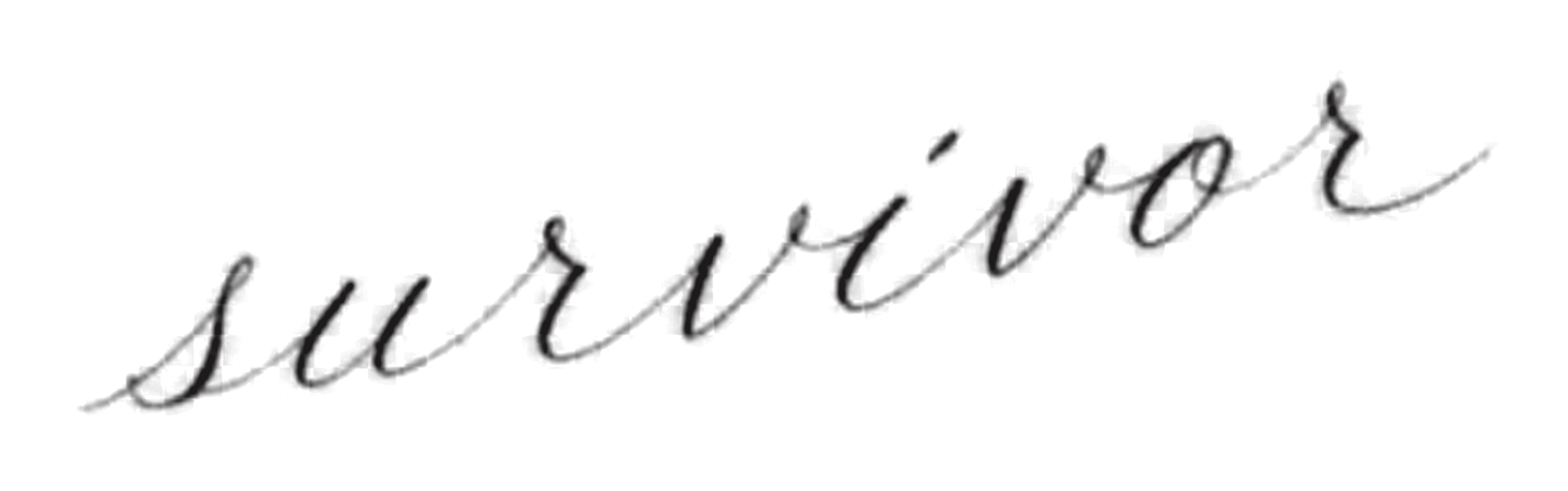 Tattoo-only artwork for Fine-line survivor neck script
