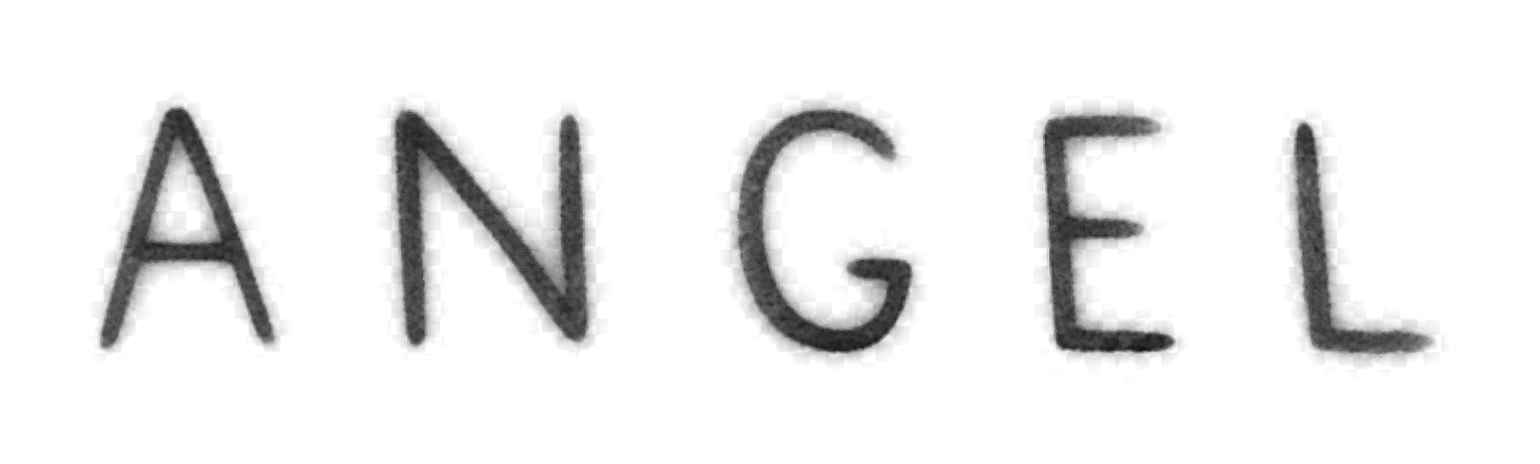 Tattoo-only artwork for ANGEL shoulder lettering