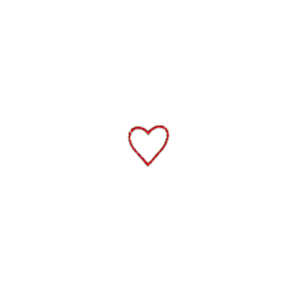 Tattoo-only artwork for Tiny red heart upper-arm outline