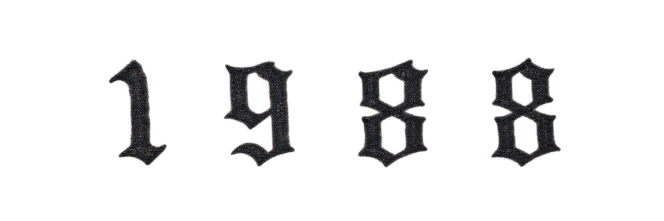 Tattoo-only artwork for Gothic 1988 ankle numerals