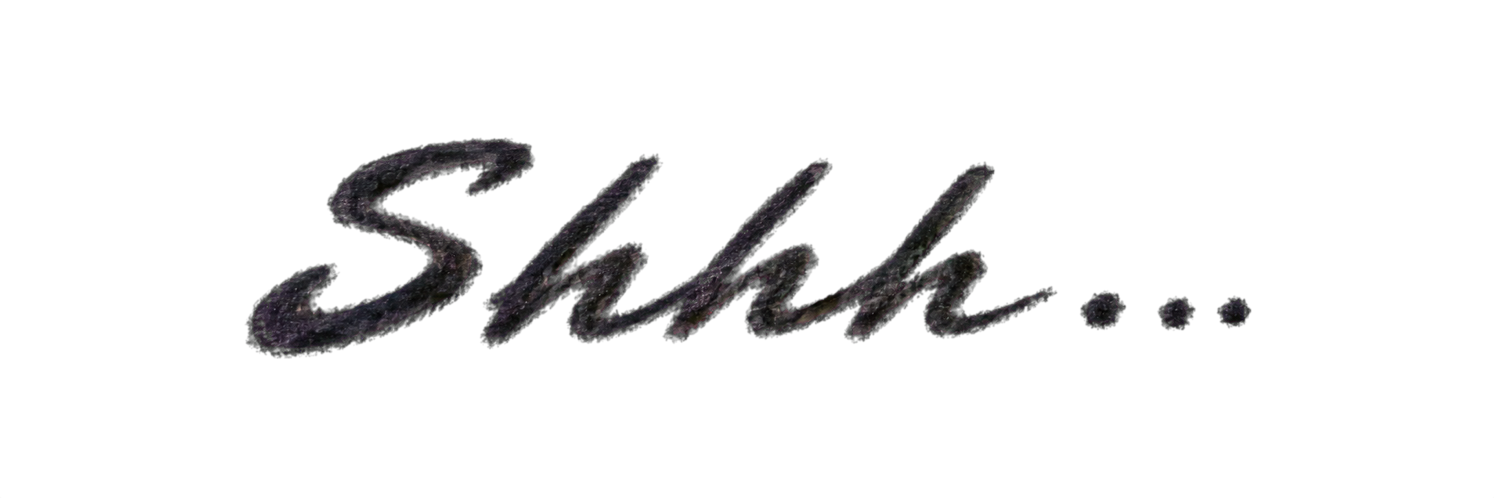 Tattoo-only artwork for Shhh finger script