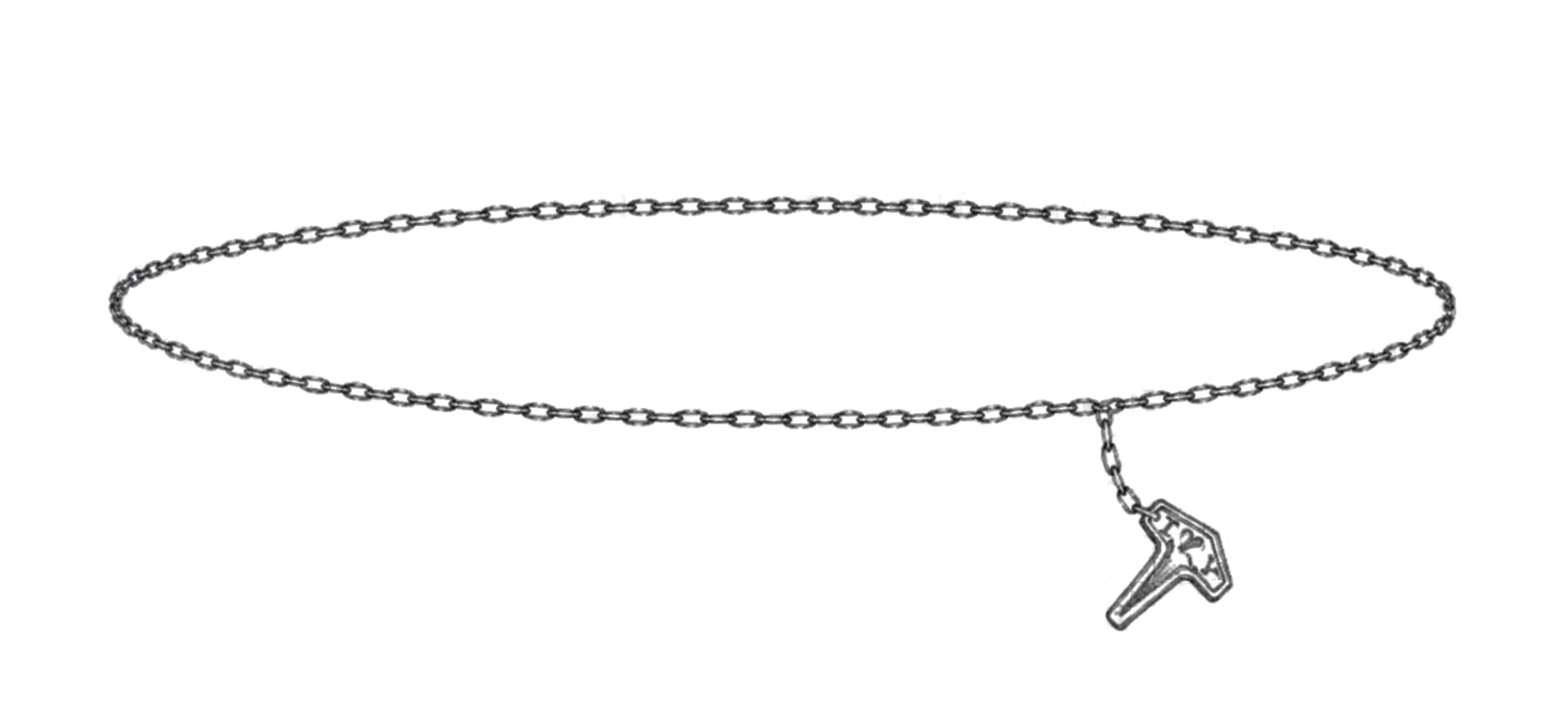 Tattoo-only artwork for Fine-line I ♥ NY charm bracelet tattoo