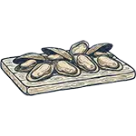 Мідії 250 г. ((заморожені варені або свіжі) )