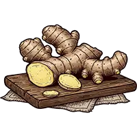 Імбир (2–2,5 см свіжого кореня)