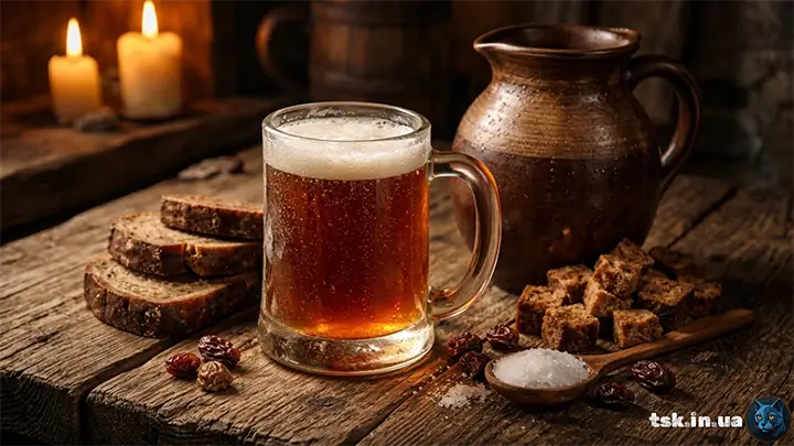 Домашній квас із житнього хліба