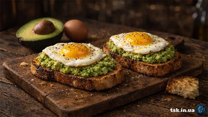 Авокадо тости з яйцем — простий рецепт сніданку