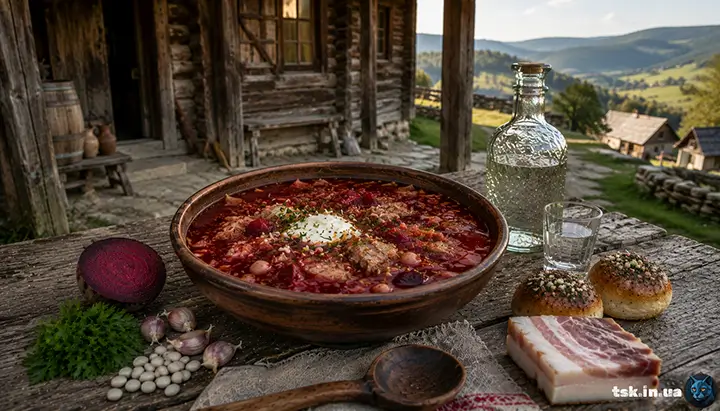 Чернівецький борщ з квасолею
