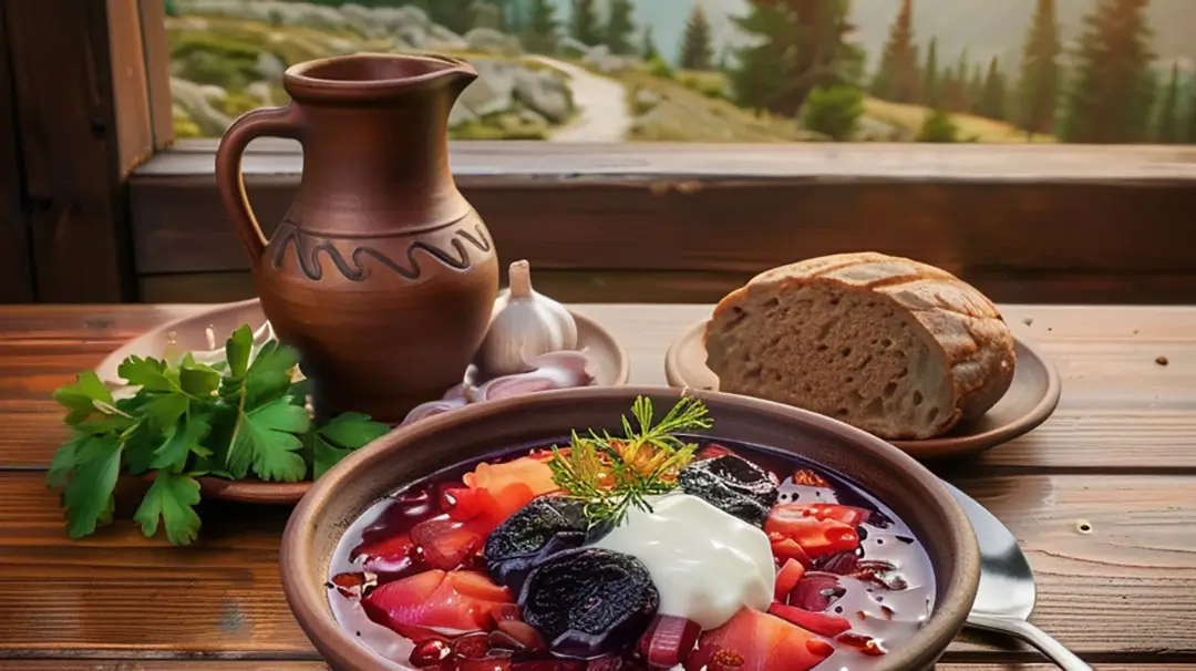 Закарпатський Борщ зі сливами
