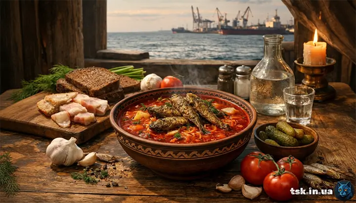 Борщ по-маріупольськи з азовськими бичками