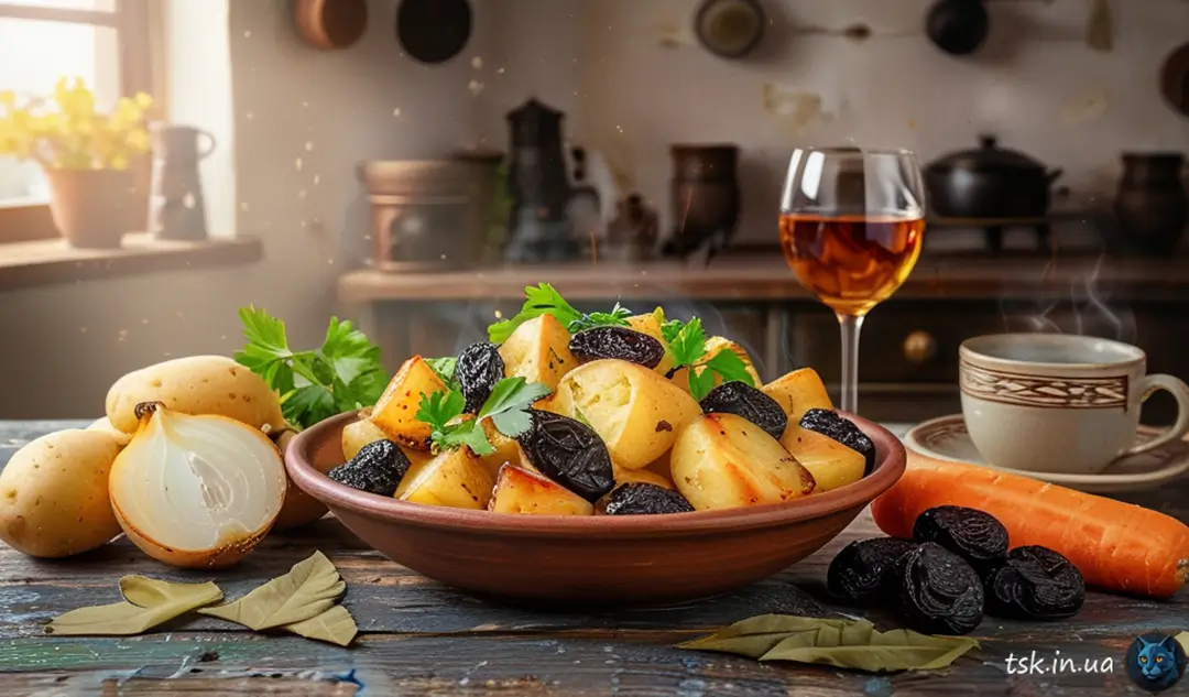 Фотографія страви під назвою Картопля з чорносливом 