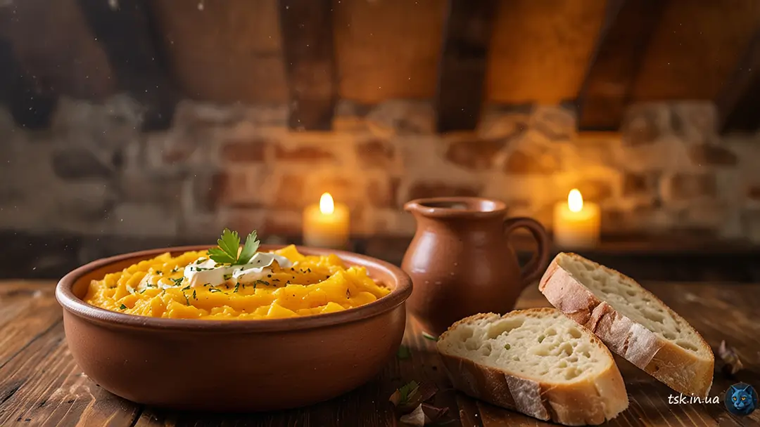 Осіннє пюре з картоплі та гарбуза