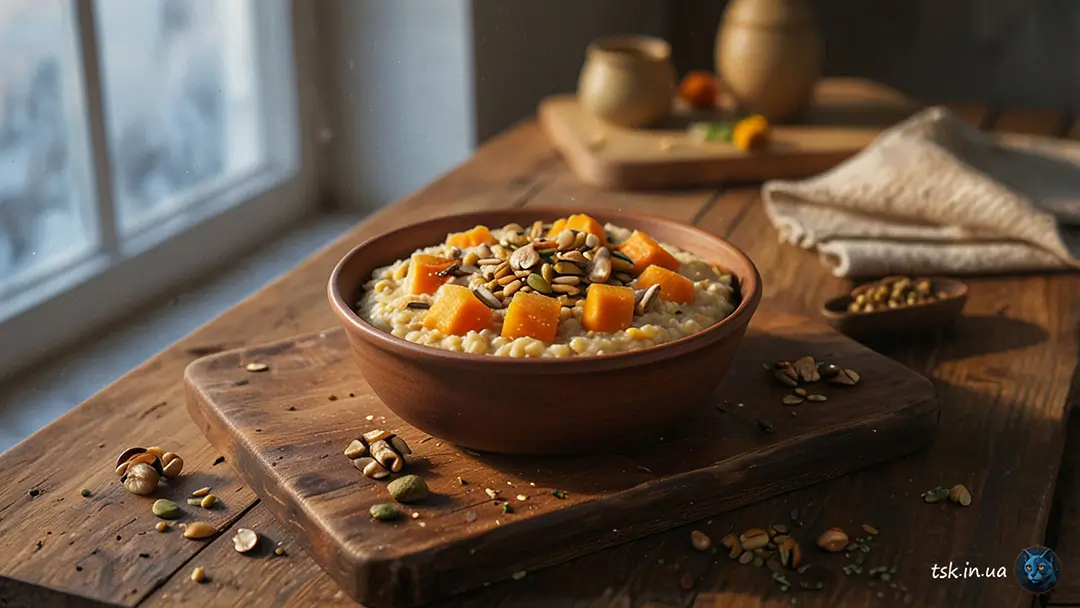 Фотографія страви під назвою Пісна пшоняна каша з гарбузом на Святвечір