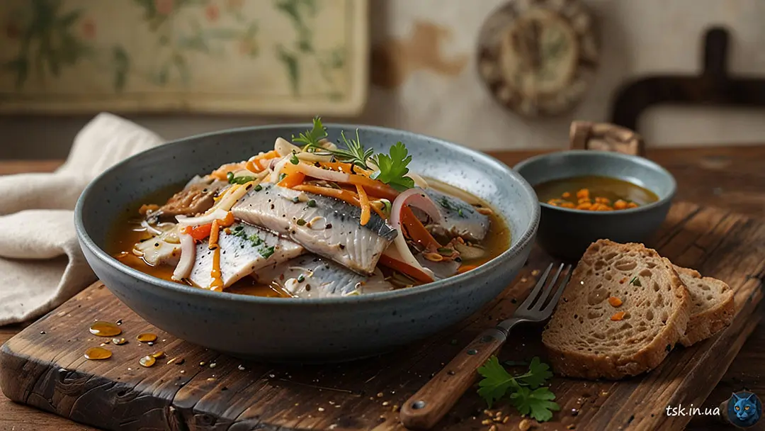 Пісний оселедець під маринадом