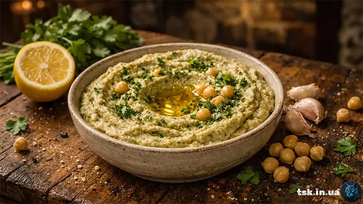 Хумус із нуту з тахіні — кремовий домашній рецепт