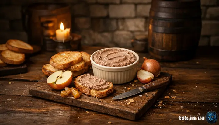 Паштет із курячої печінки з яблуком по-ельзаськи