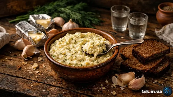 Сирна намазка з часником — швидкий рецепт з плавленого сиру