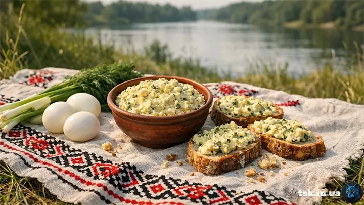 Намазка з яйця і зелені — швидкий рецепт на бутерброди