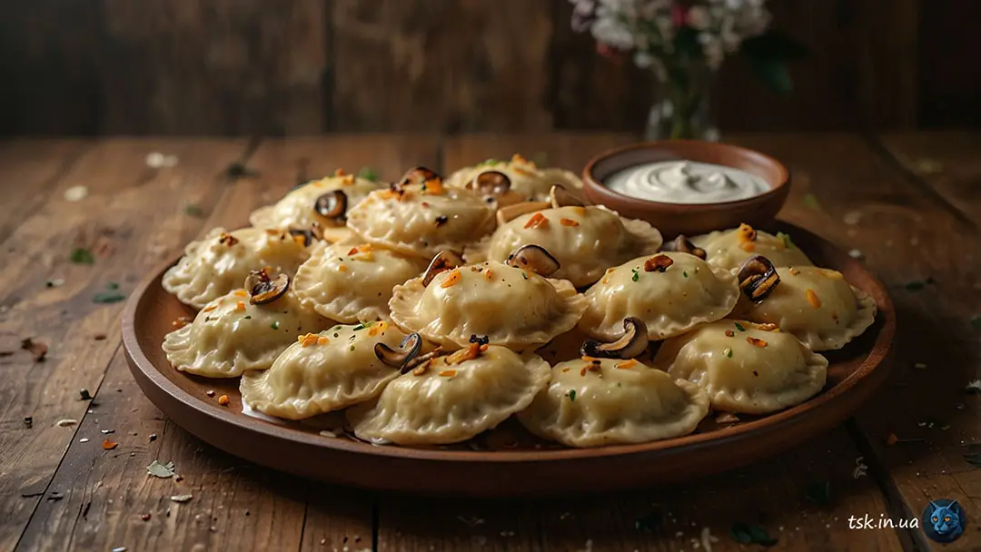 Фотографія страви під назвою Вареники з картоплею та грибами