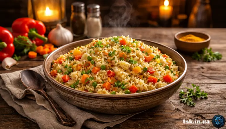 Рис з овочами — проста і поживна страва на кожен день
