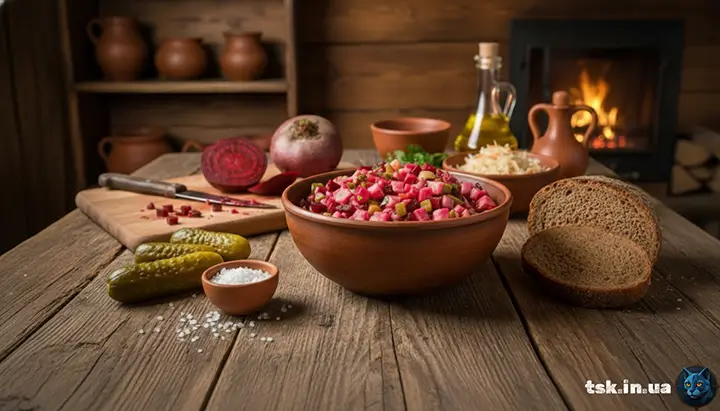 Вінегрет класичний по-українськи з квашеною капустою