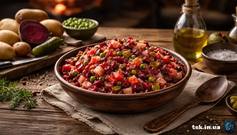 Вінегрет з зеленим горошком — класичний столовий стандарт