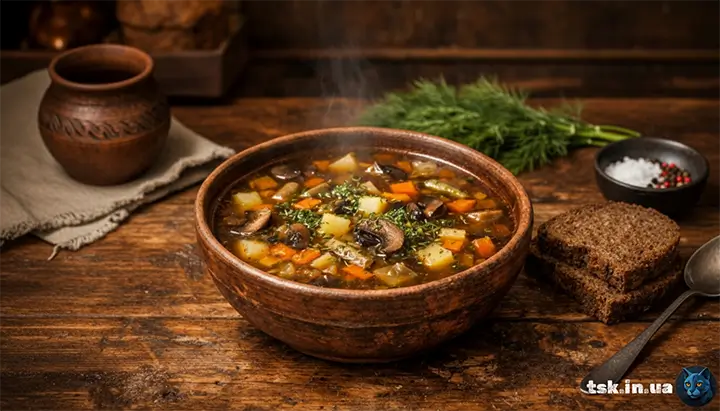 Пісний розсольник з грибами — галицька класика