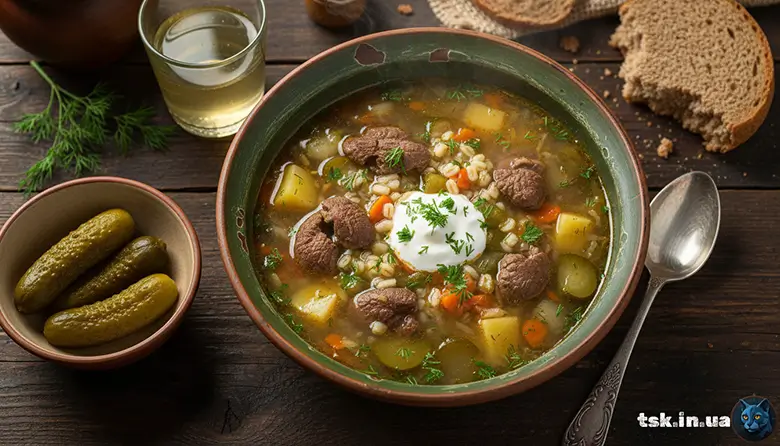 Український розсольник з нирками — домашній рецепт