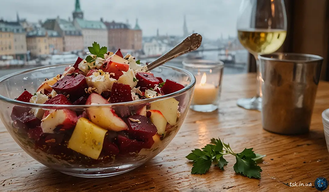 Буряковий салат з яблуком і хріном 