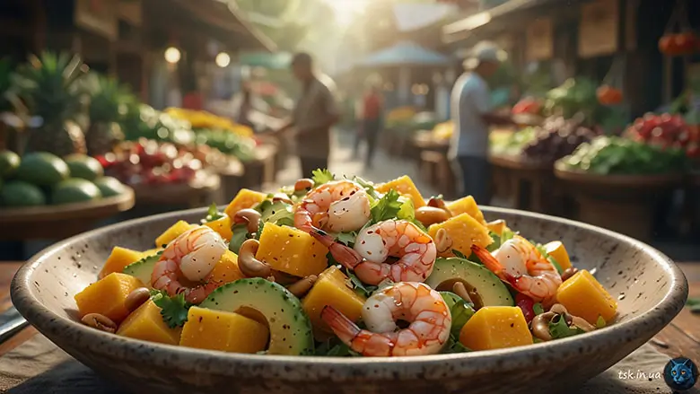  Салат манго з креветками — тропічний вибух смаку