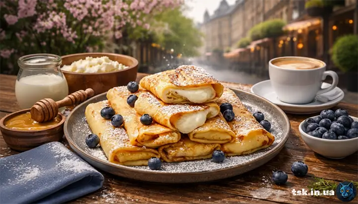 Млинці з сиром по-львівськи — традиційний рецепт