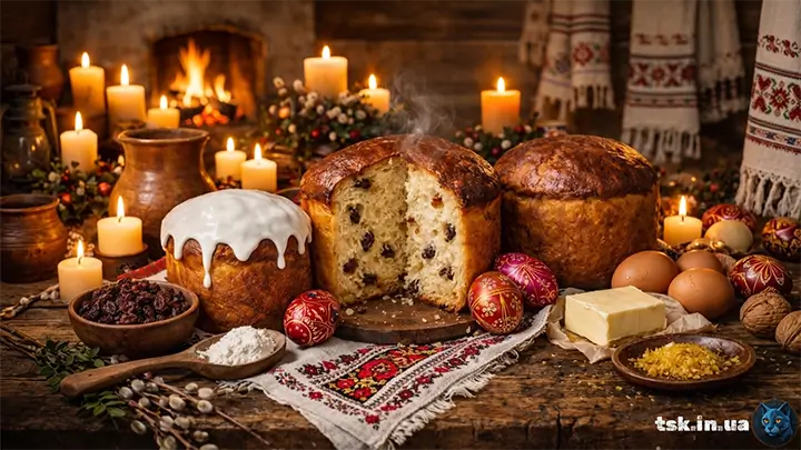 Галицька паска на Великдень з родзинками