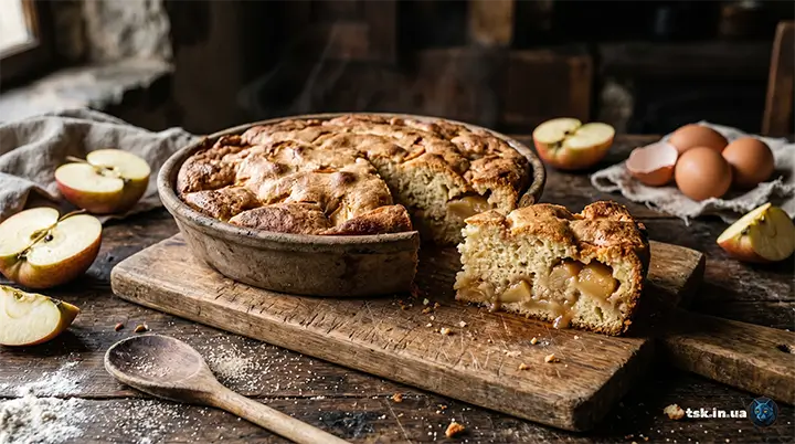 Шарлотка з яблуками класична в духовці