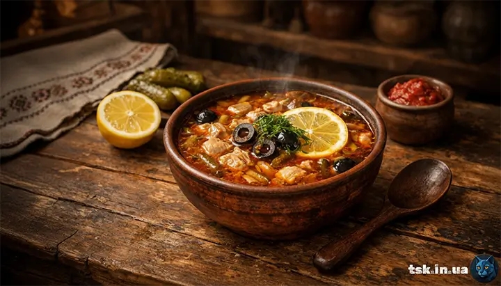 Солянка куряча з оливками по-галицьки