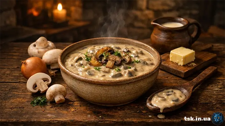 Класичний грибний соус з печериць