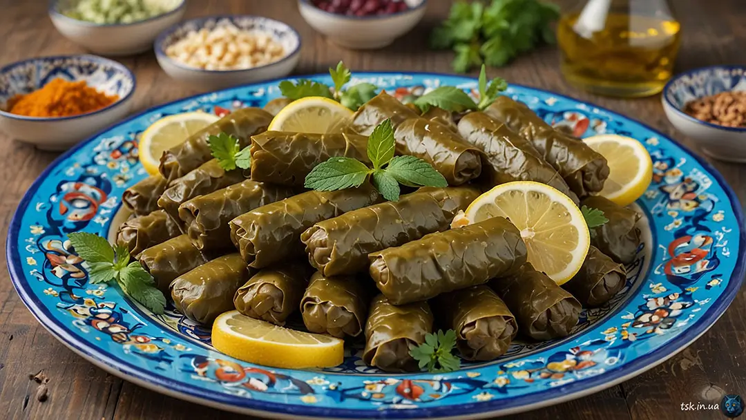 Долма з виноградного листя з рисом та горіхами: автентичний рецепт від Синього кота